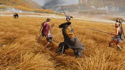 In-game screenshot of Ghost of Yotei showing samurai combat