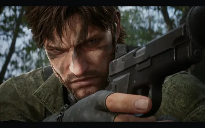 In-game screenshot of Metal Gear Solid Delta: Snake Eater showing jungle stealth gameplay